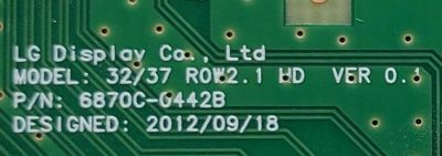 T-CON PARA TV HKPRO / NUMERO DE PARTE 6871L-6122A / 6870C-0442B / 32/37 ROW2.1 HD VER 0.1 / 6122A / PANEL K320WDD1B / DISPLAY LC320DXQ (SM)(A8) / MODELOS HKP32R01 / SI32RF / 100012589 (32'' PULGADAS) - Imagen 2